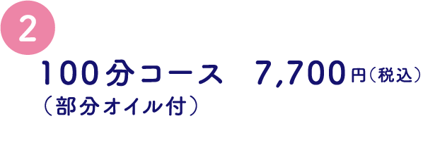 100分コース7,700円(税込)